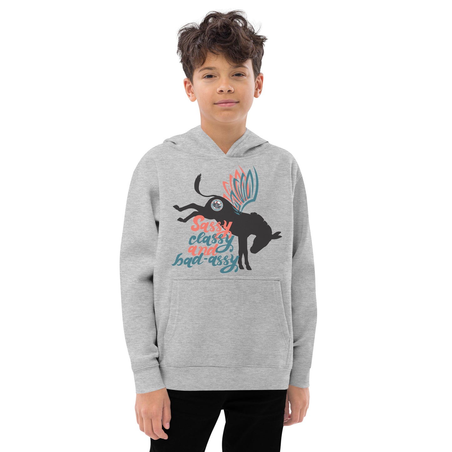 Sassy, Classy, & Bad Assy kids fleece hoodie