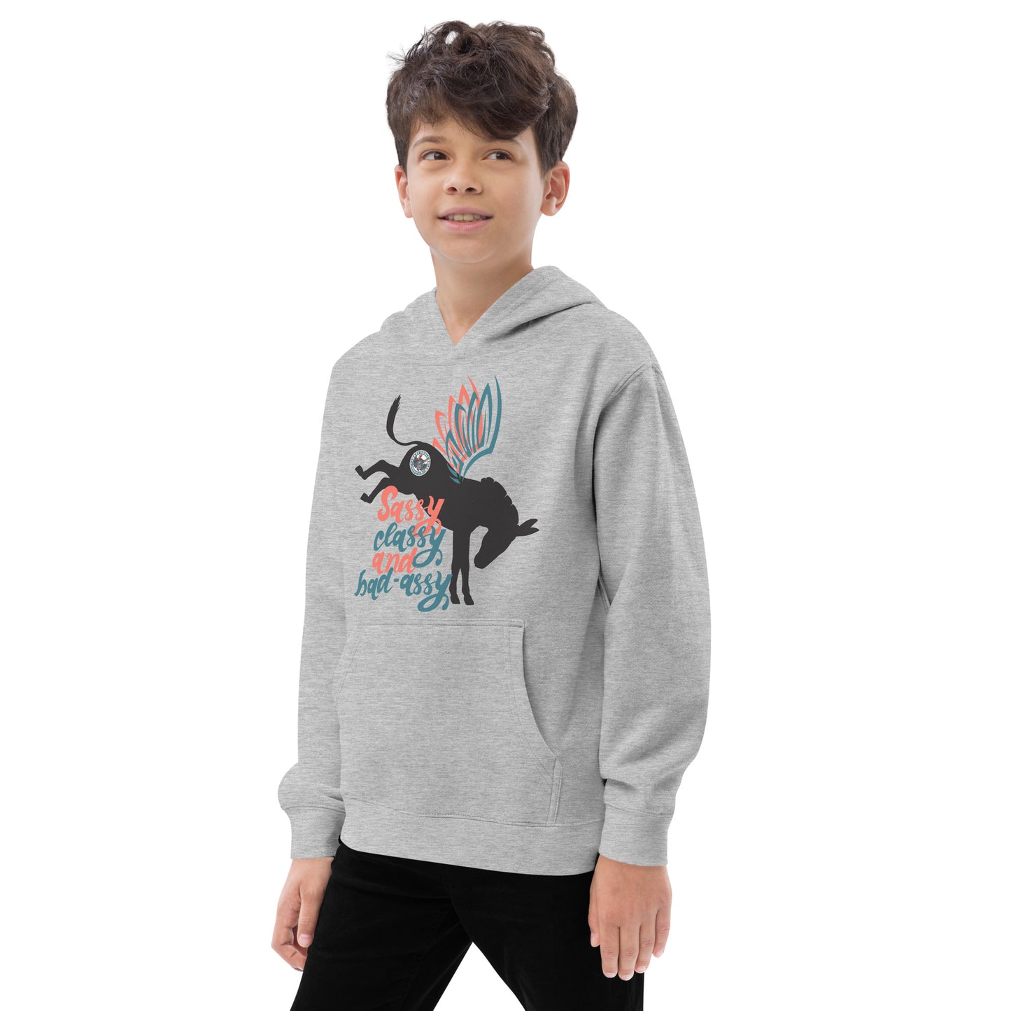 Sassy, Classy, & Bad Assy kids fleece hoodie