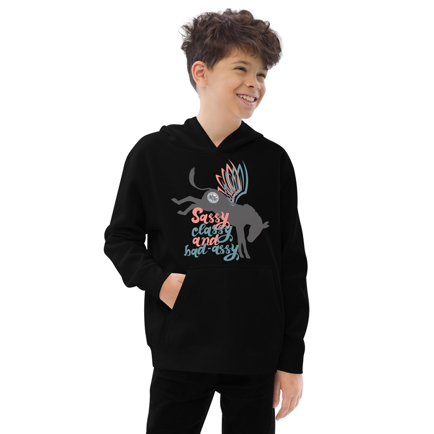 Sassy, Classy, & Bad Assy kids fleece hoodie