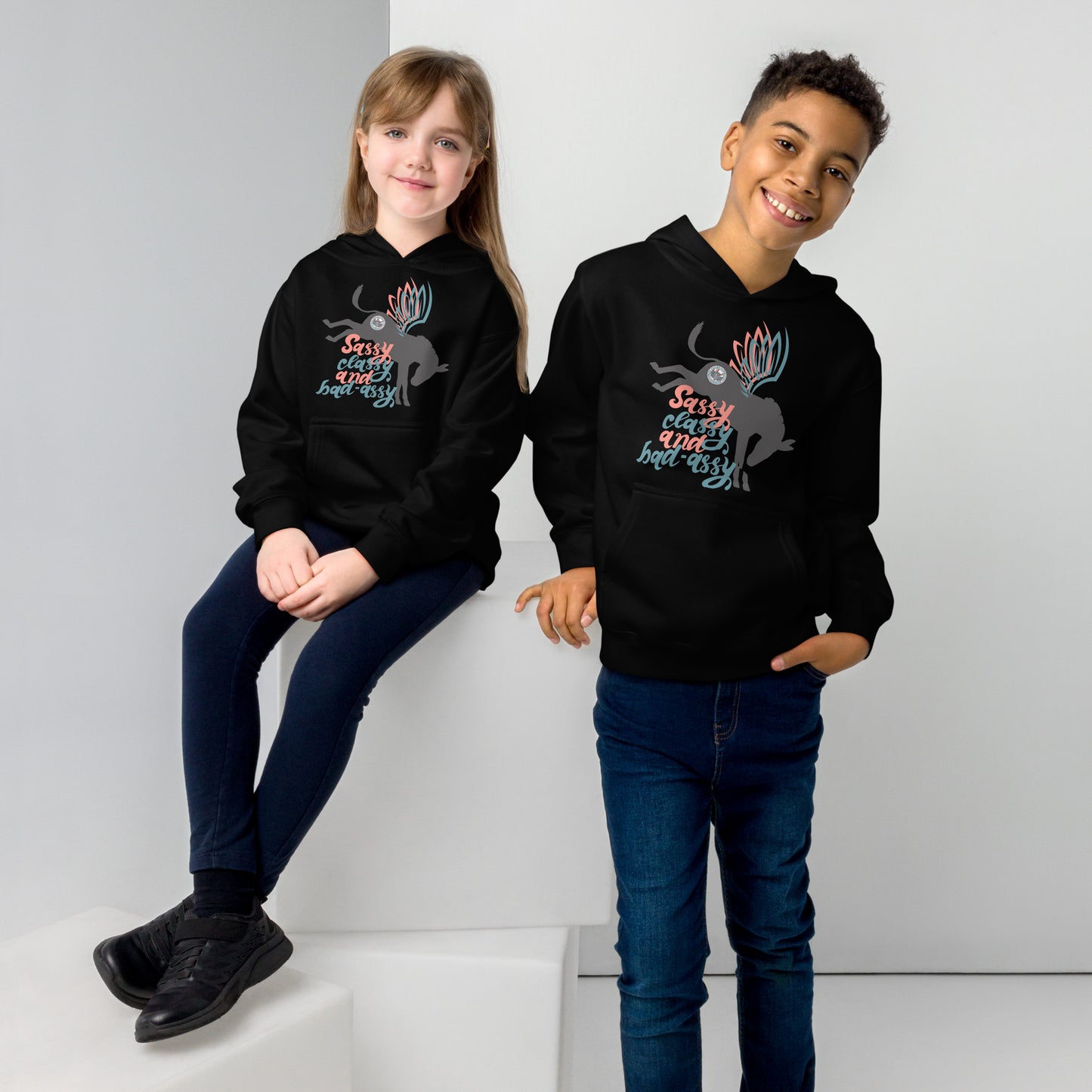 Sassy, Classy, & Bad Assy kids fleece hoodie