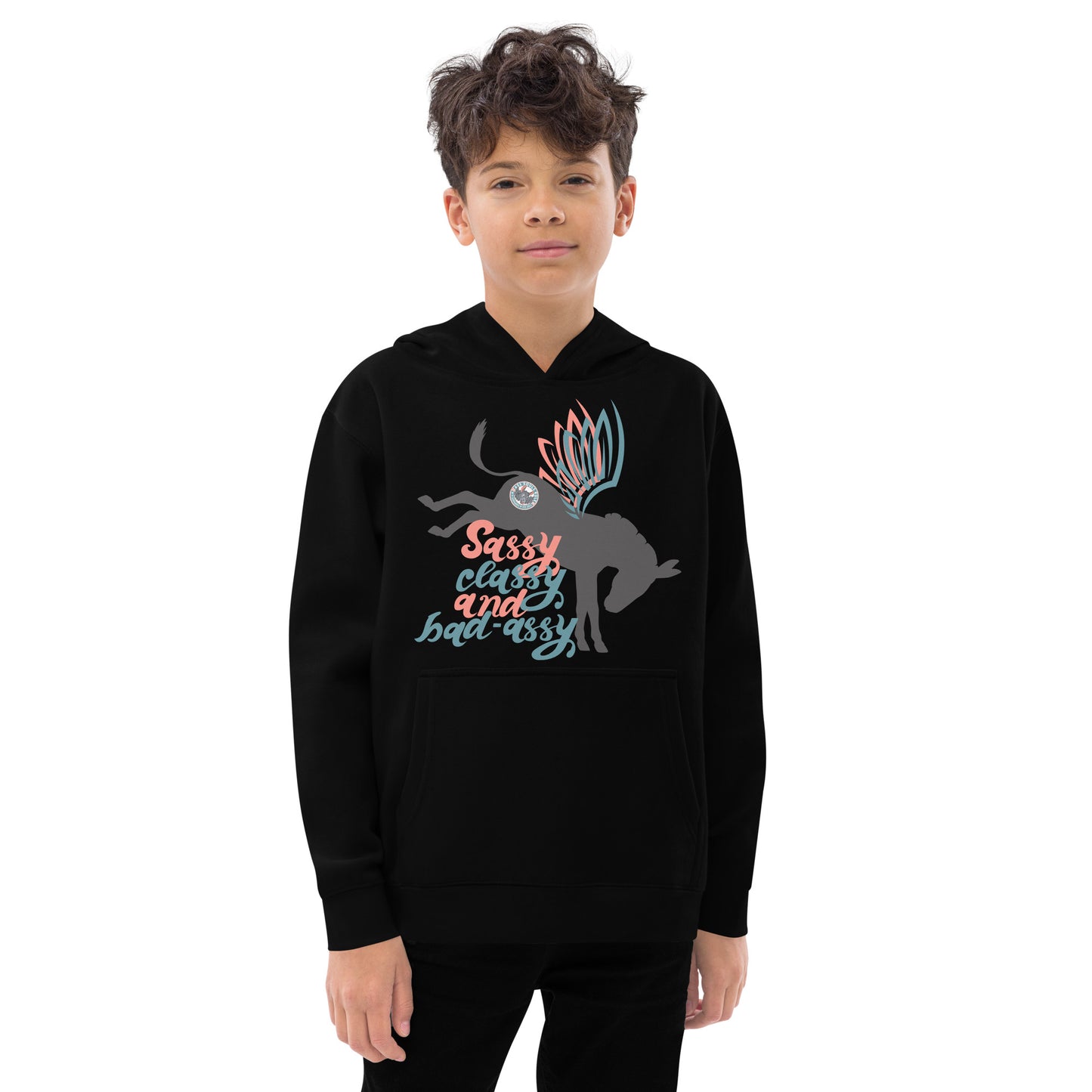 Sassy, Classy, & Bad Assy kids fleece hoodie