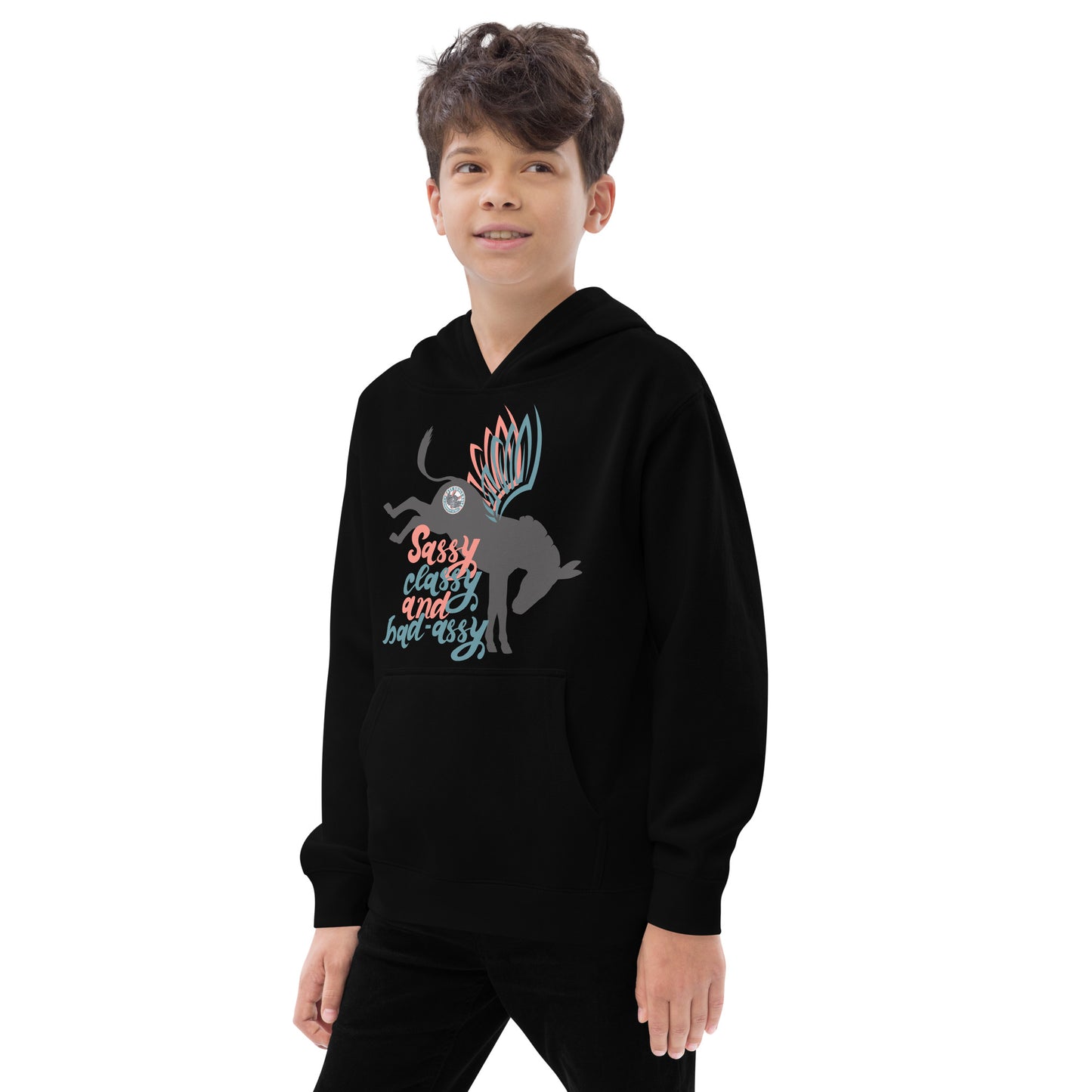 Sassy, Classy, & Bad Assy kids fleece hoodie