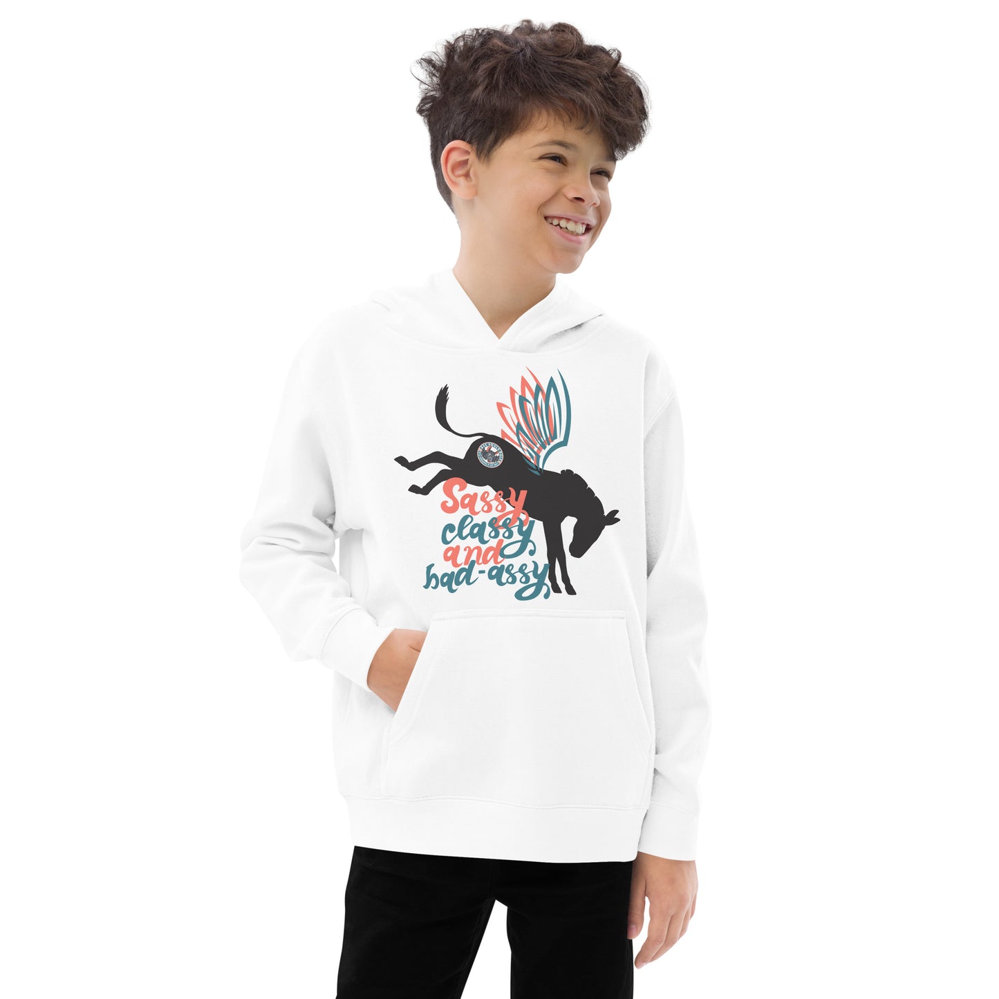 Sassy, Classy, & Bad Assy kids fleece hoodie