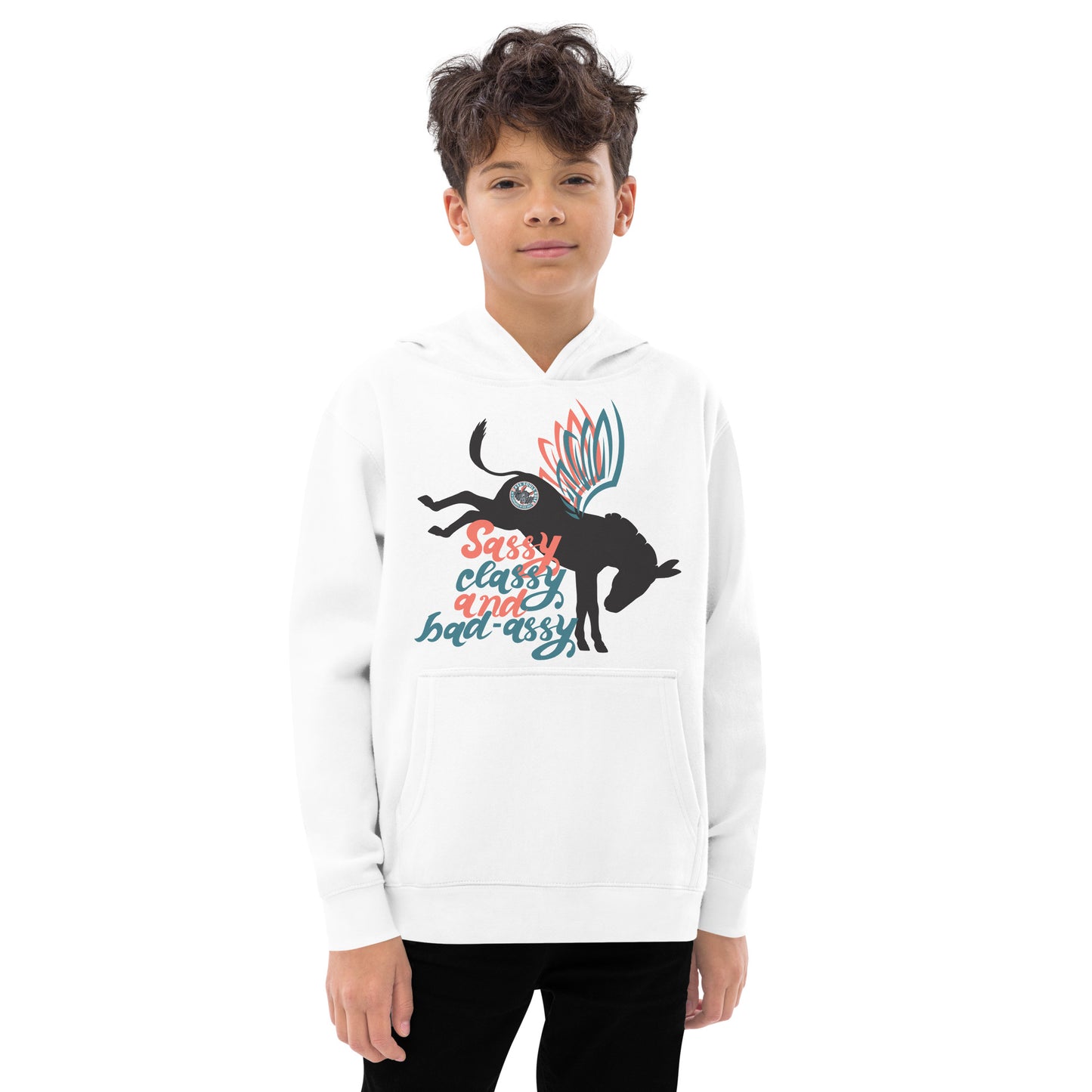 Sassy, Classy, & Bad Assy kids fleece hoodie