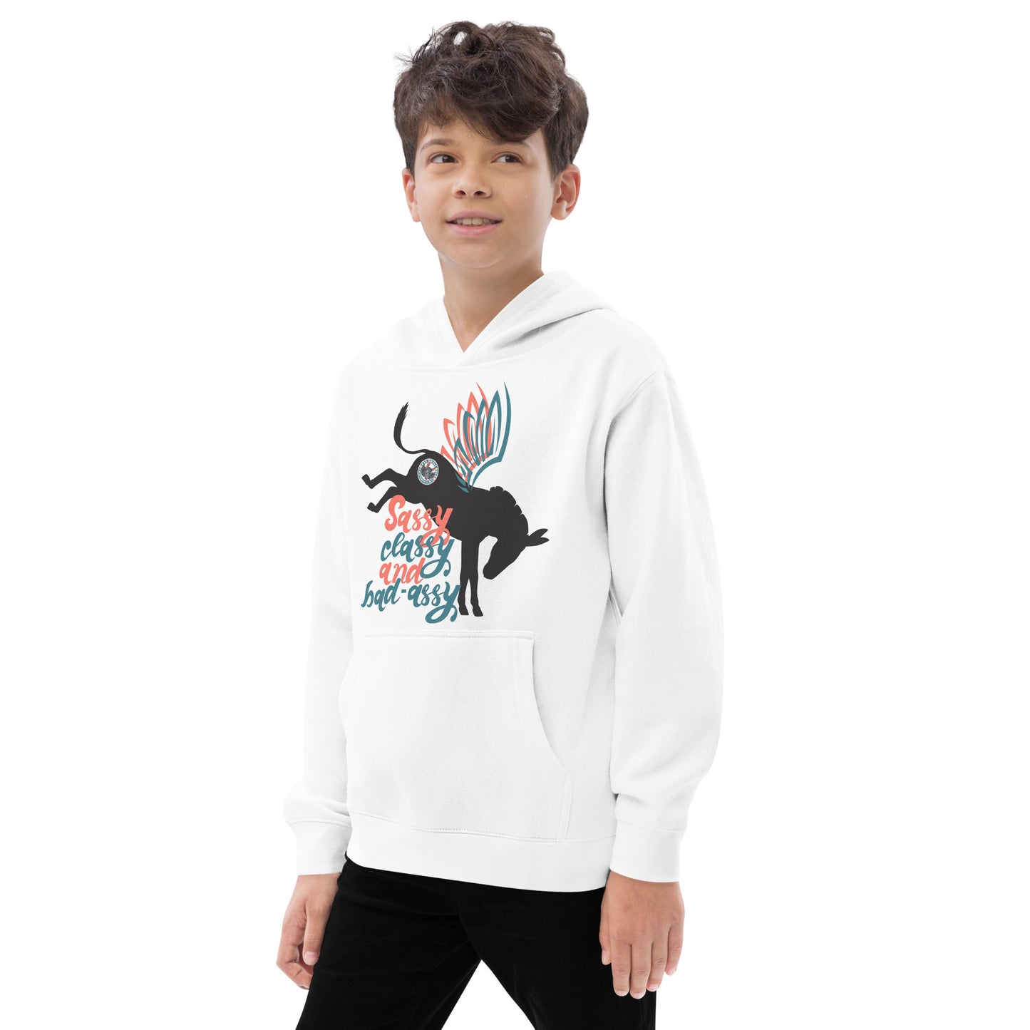 Sassy, Classy, & Bad Assy kids fleece hoodie