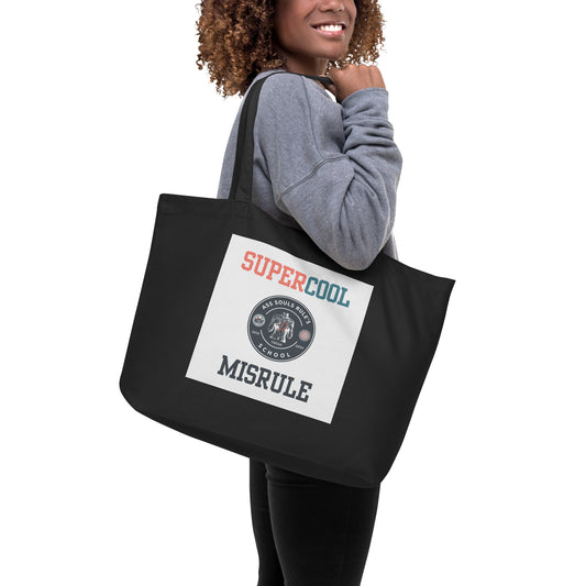 SuperCool MisRule large organic tote bag