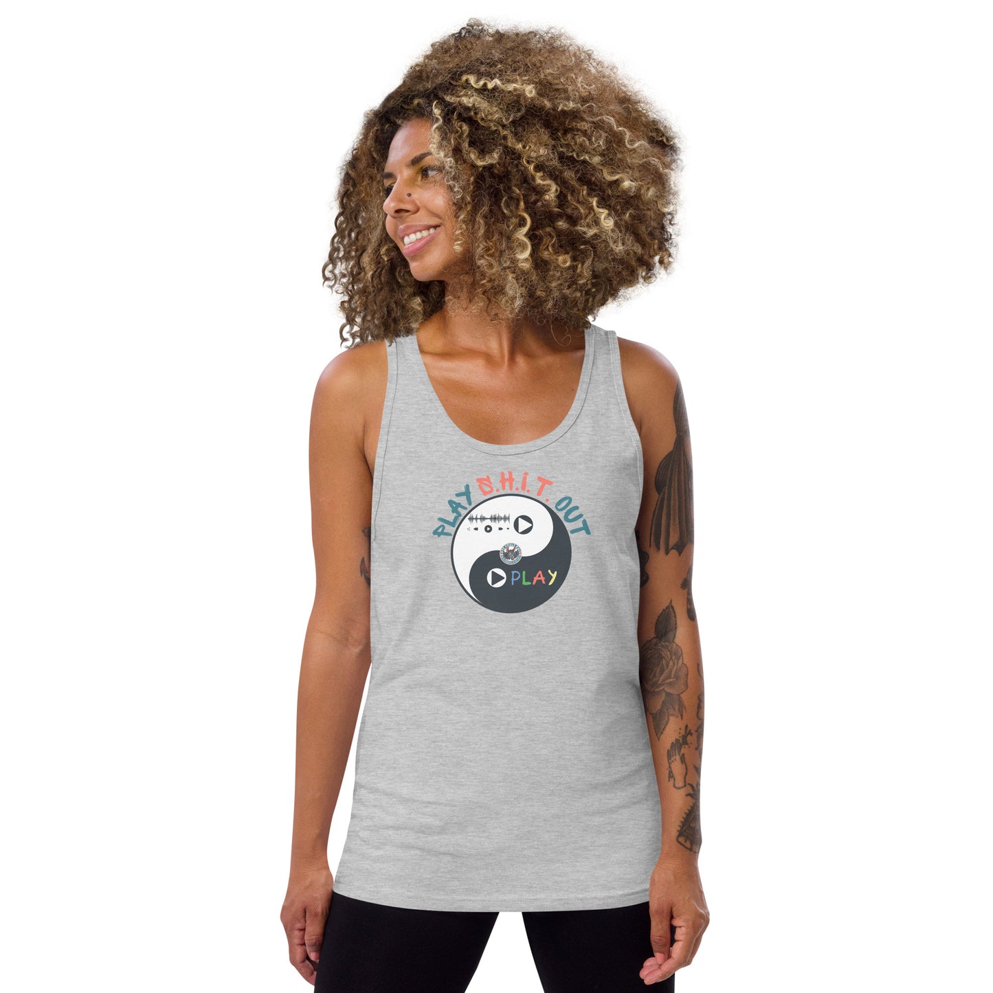 play S.H.I.T. out unisex tank top