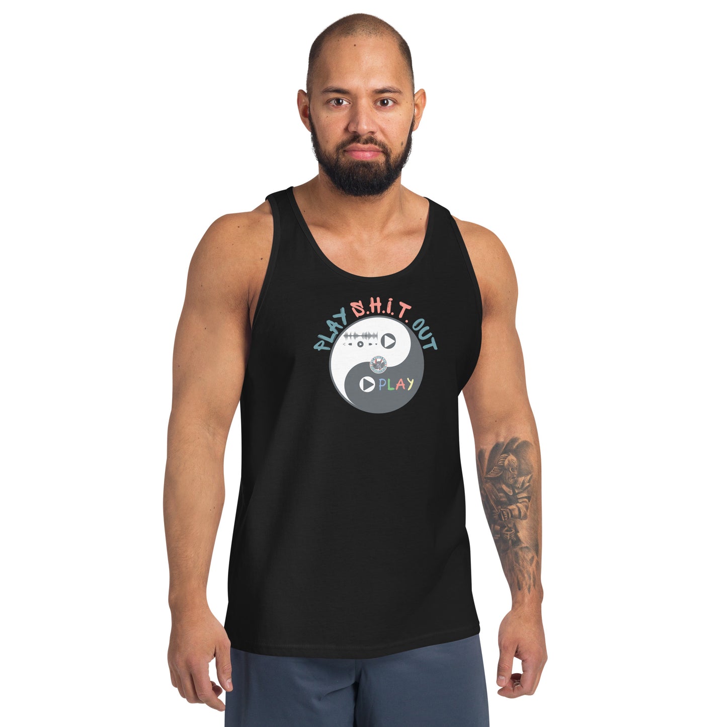 play S.H.I.T. out unisex tank top