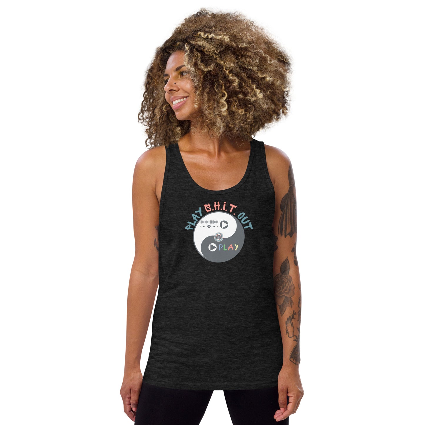 play S.H.I.T. out unisex tank top