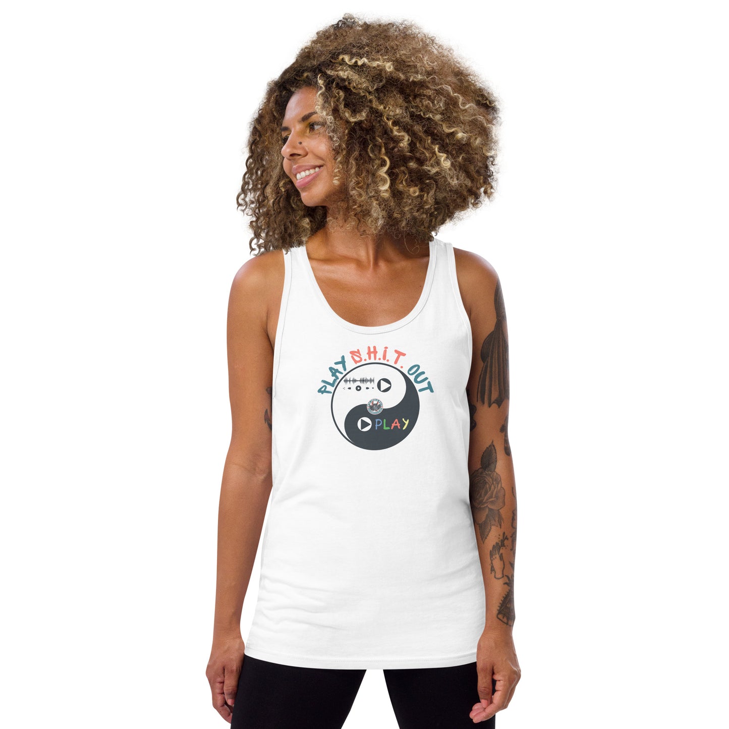 play S.H.I.T. out unisex tank top