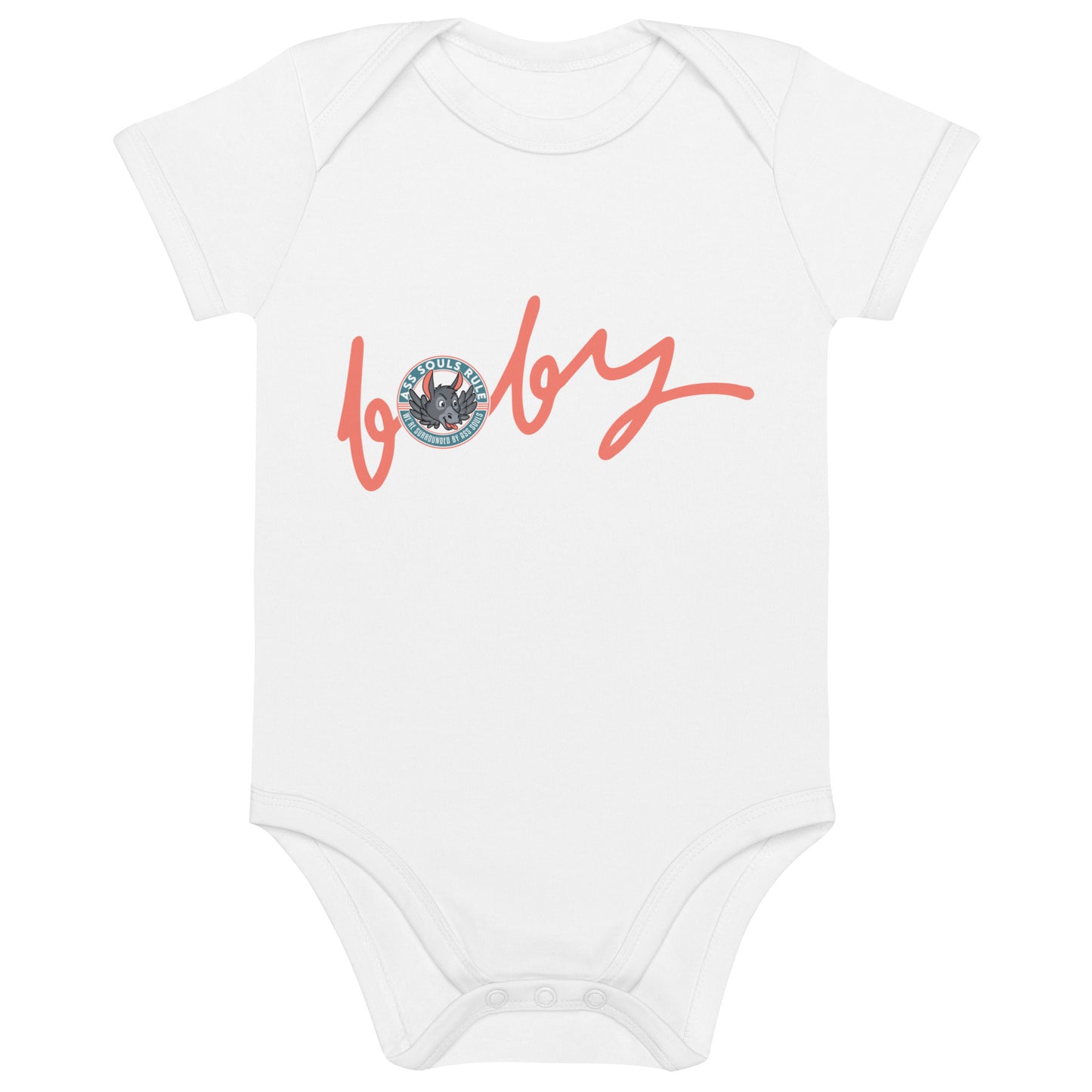 ASR organic cotton salmon baby bodysuit