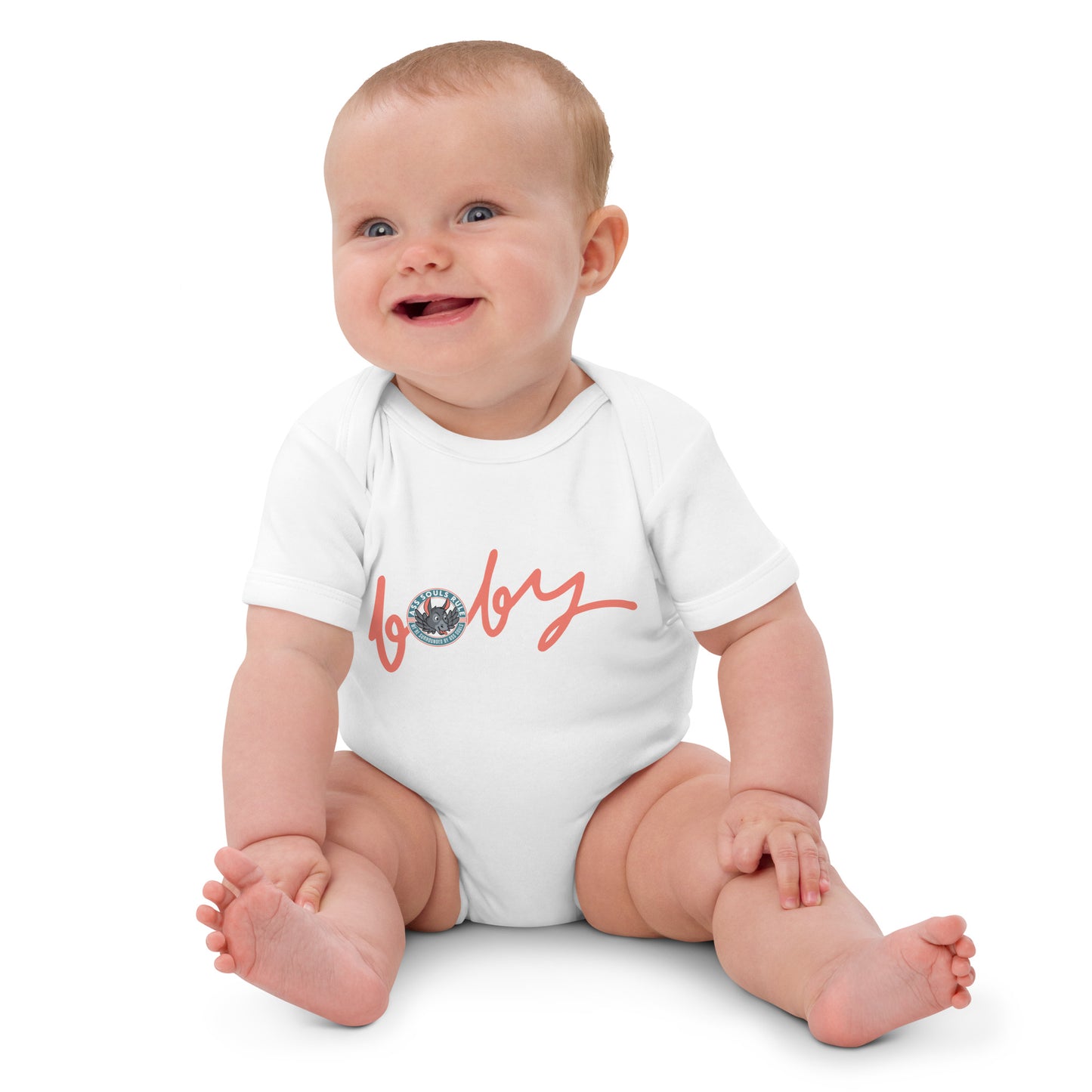 ASR organic cotton salmon baby bodysuit