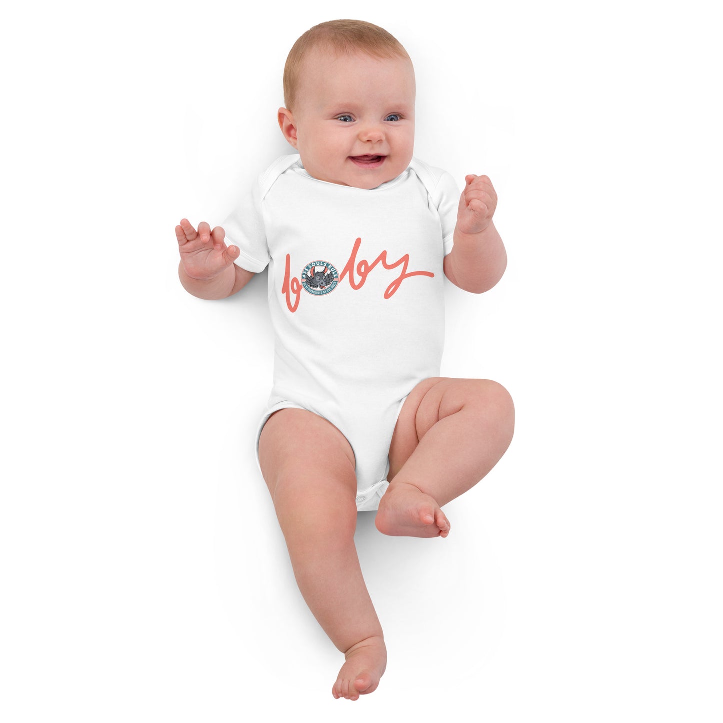 ASR organic cotton salmon baby bodysuit