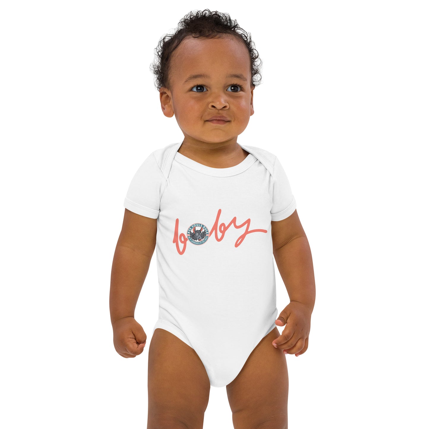 ASR organic cotton salmon baby bodysuit