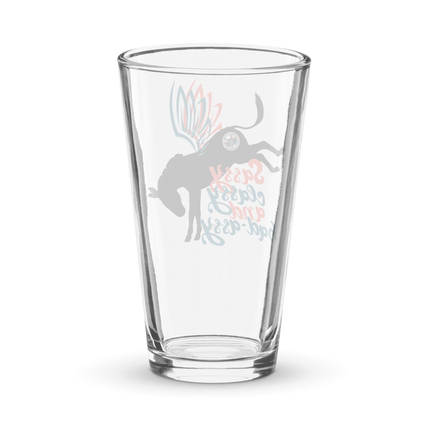 Sassy, Classy, & Bad Assy shaker pint glass