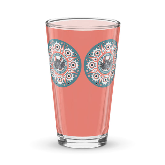 Psyche Secure-I.T. salmon shaker pint glass