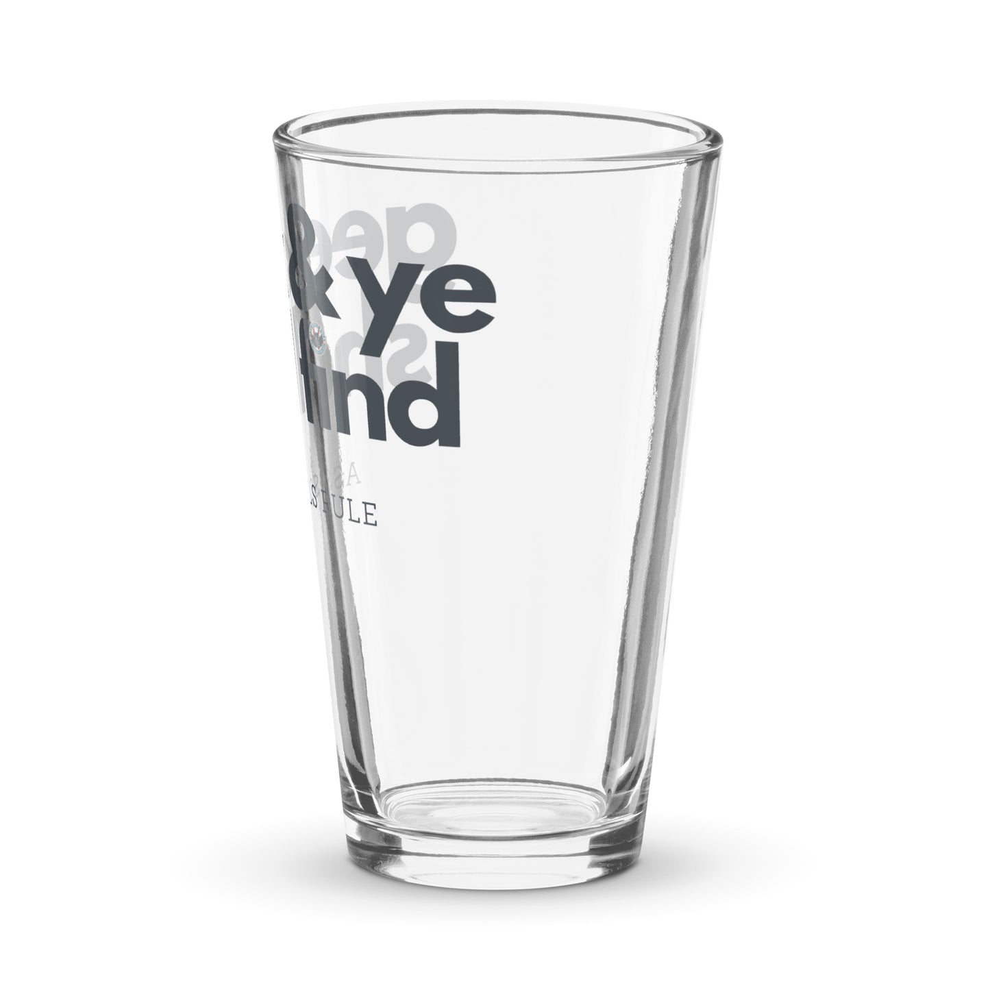 Geek & Ye Shall Find shaker pint glass