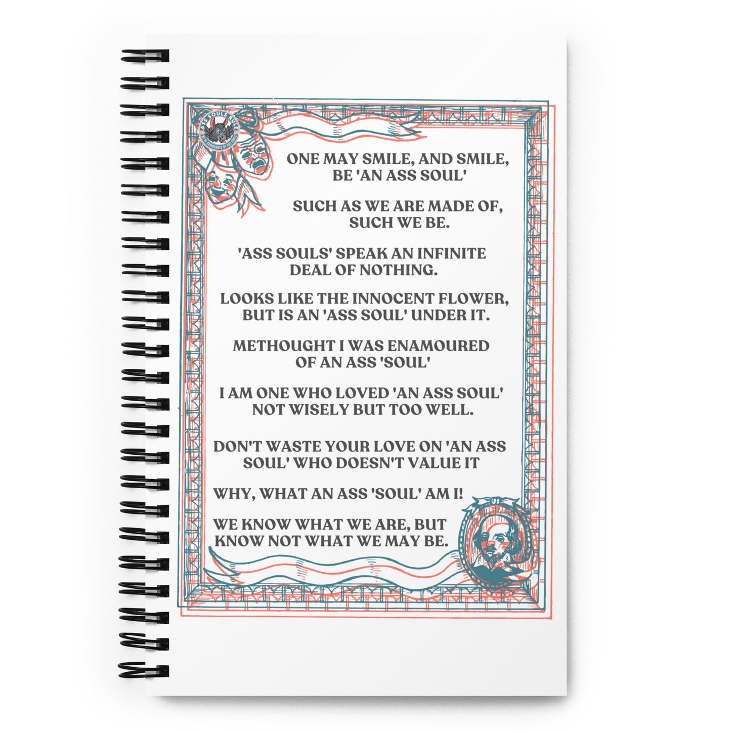 Shakespearean & Shakespearean-ish ASR spiral notebook