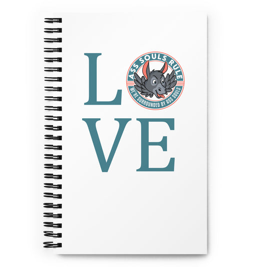 LOVE ASR teal spiral notebook