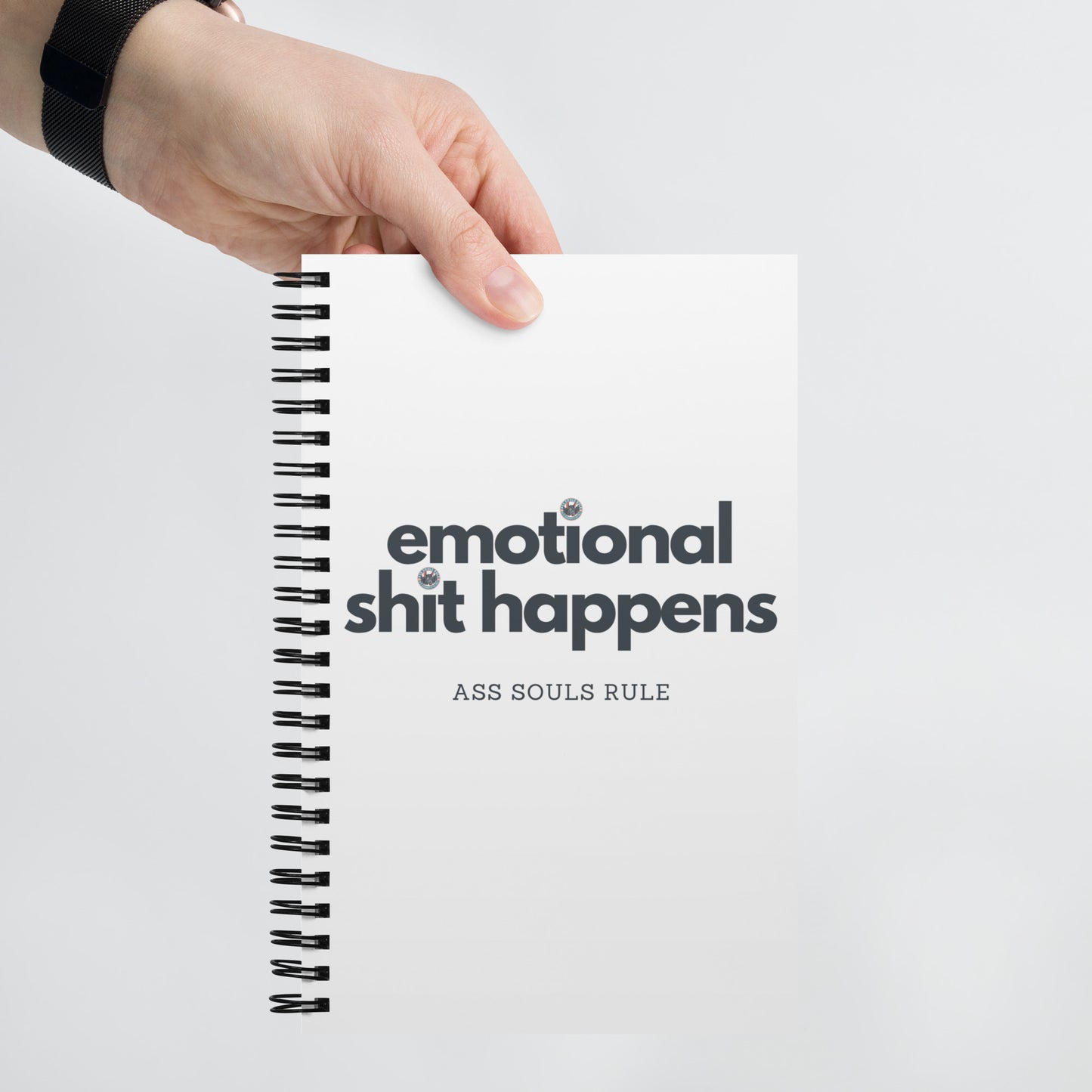 Emotional Shit Happens spiral notebook