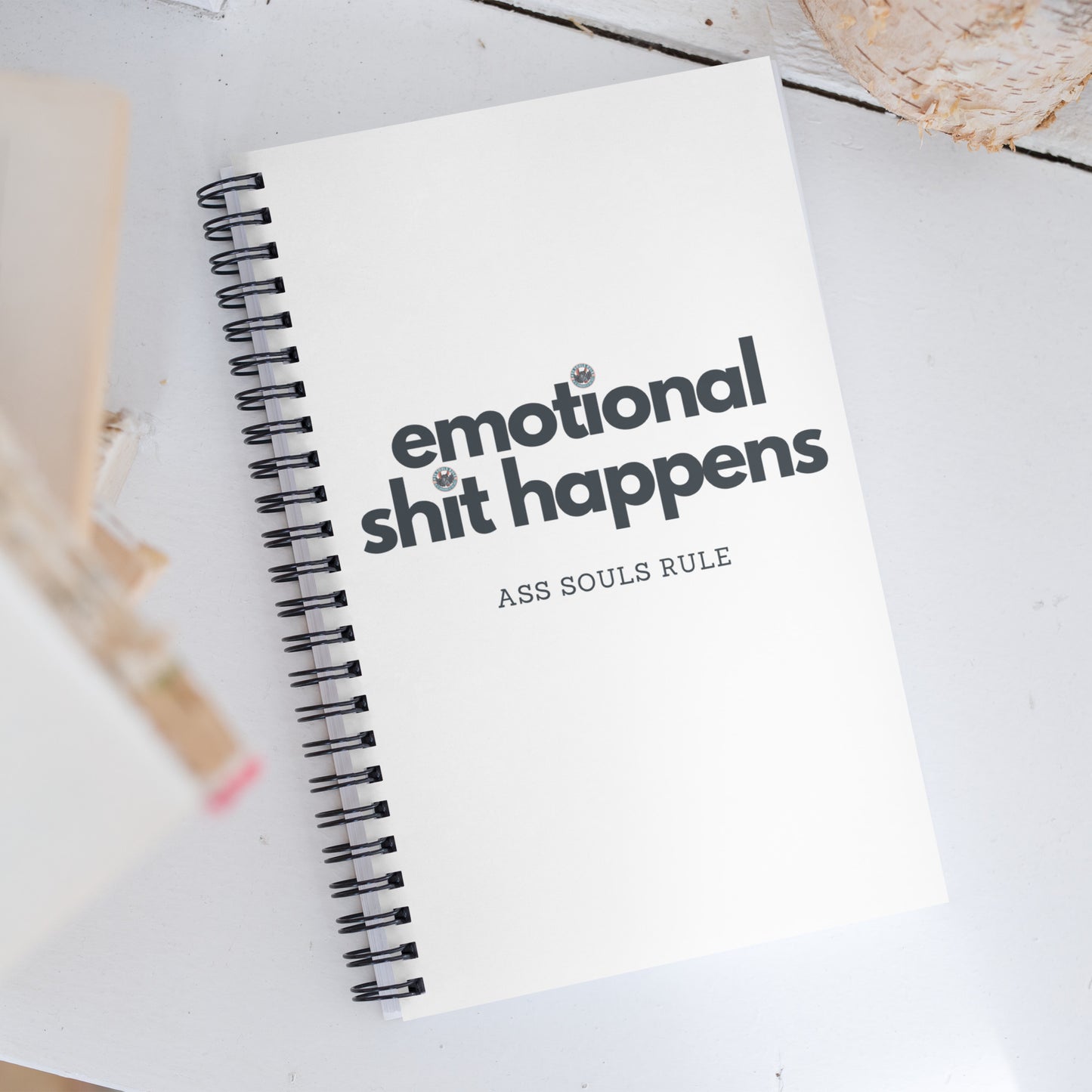 Emotional Shit Happens spiral notebook