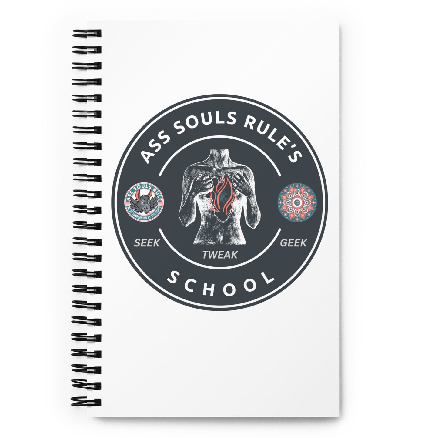 Ass Souls Rule's School spiral notebook