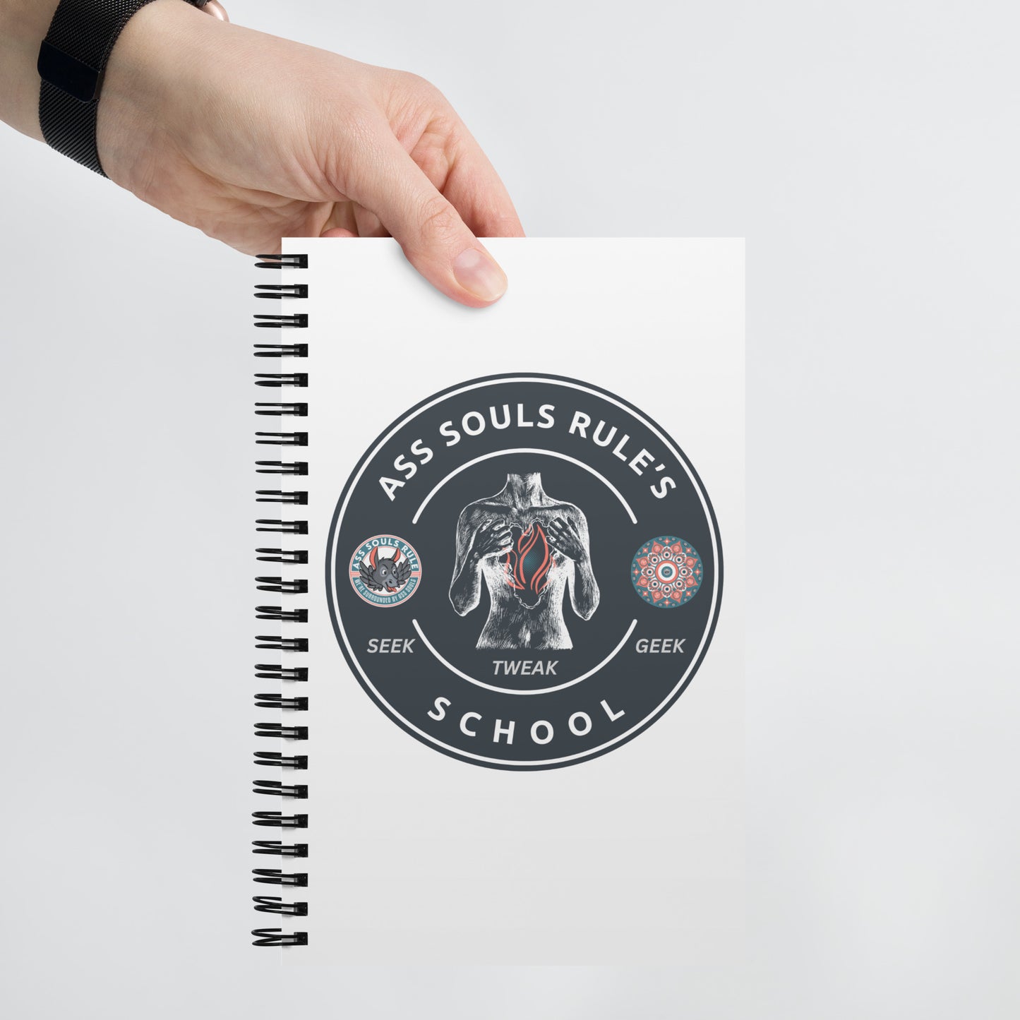 Ass Souls Rule's School spiral notebook