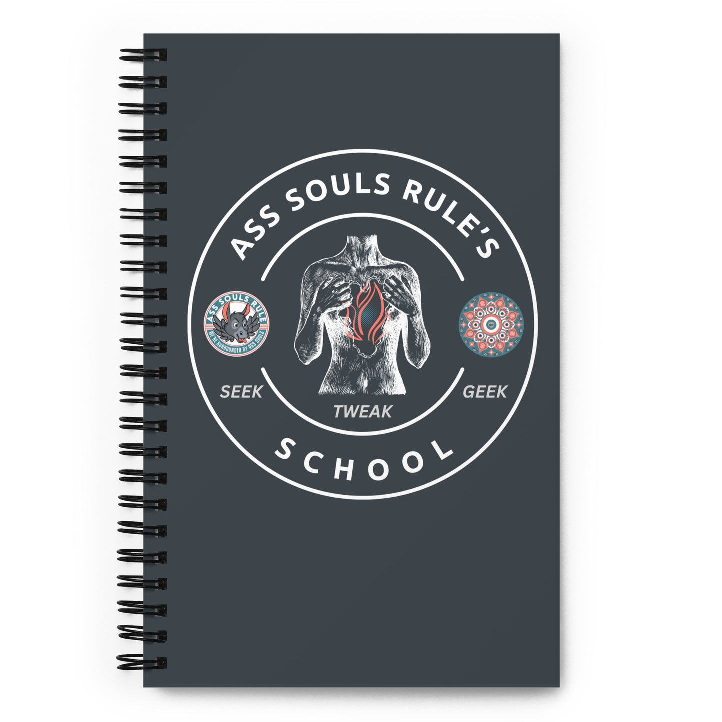 Ass Souls Rule's School spiral notebook