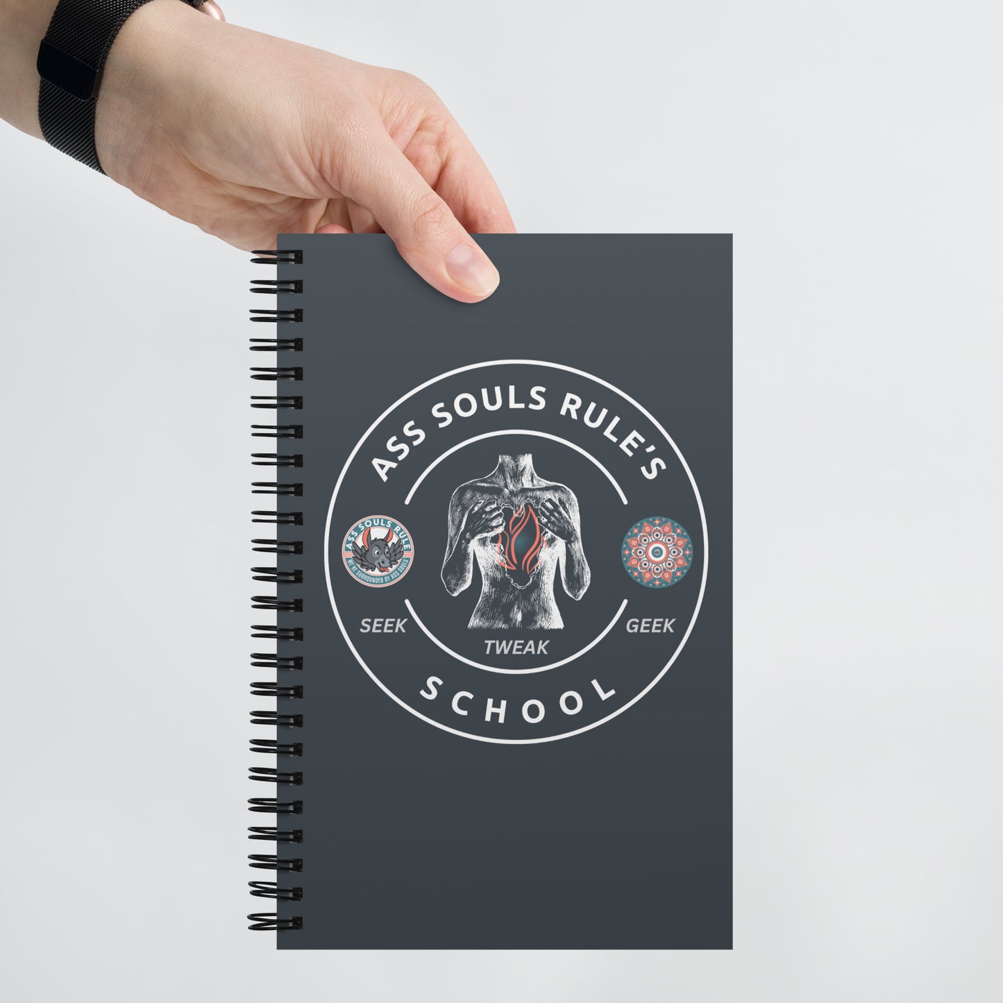 Ass Souls Rule's School spiral notebook