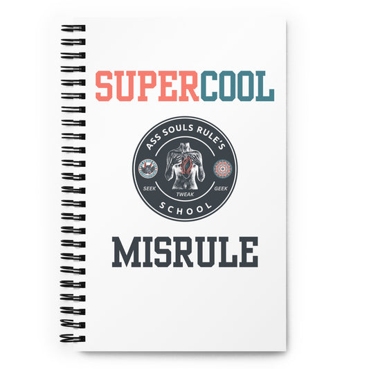 SuperCool MisRule spiral notebook