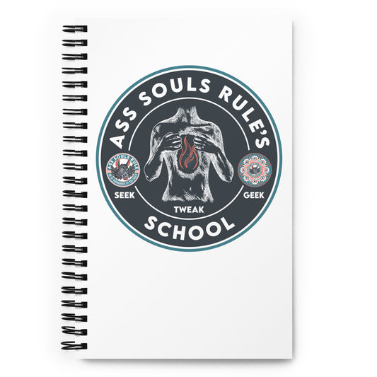 Ass Souls Rule's School spiral notebook