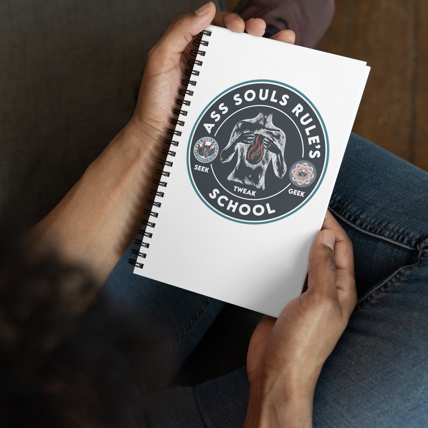 Ass Souls Rule's School spiral notebook