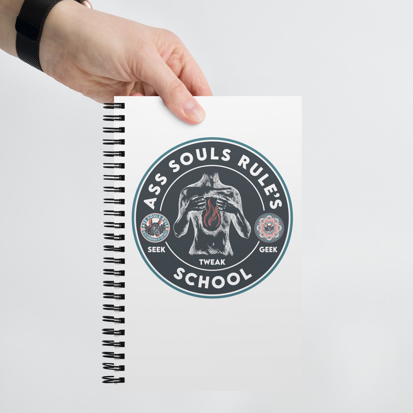 Ass Souls Rule's School spiral notebook