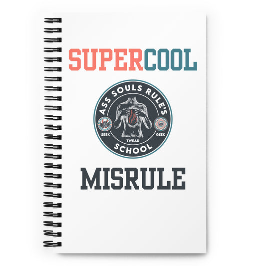 SuperCool MisRule spiral notebook