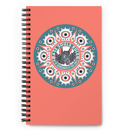 Psyche Secure-I.T. salmon spiral notebook