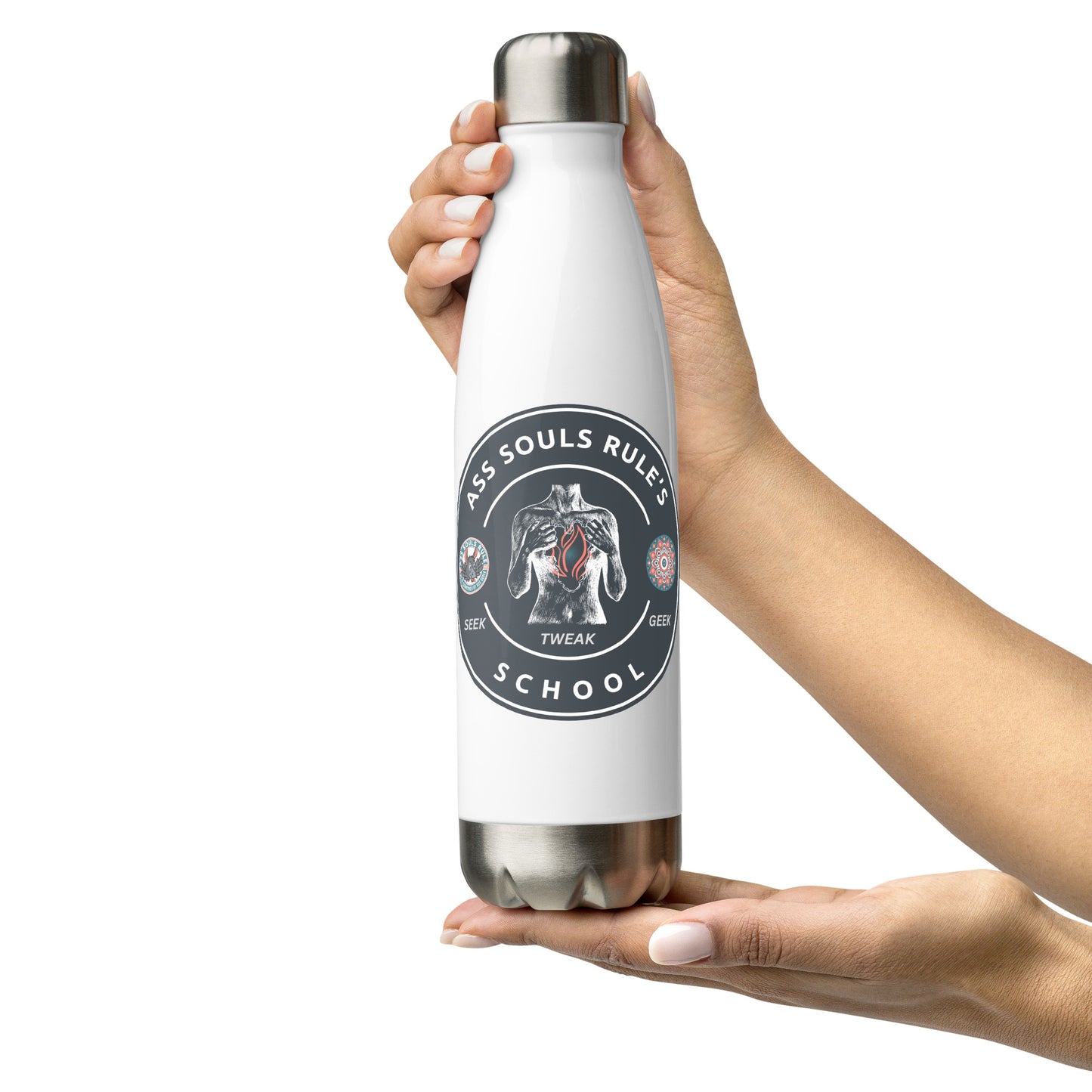 Ass Souls Rule's School stainless steel water bottle