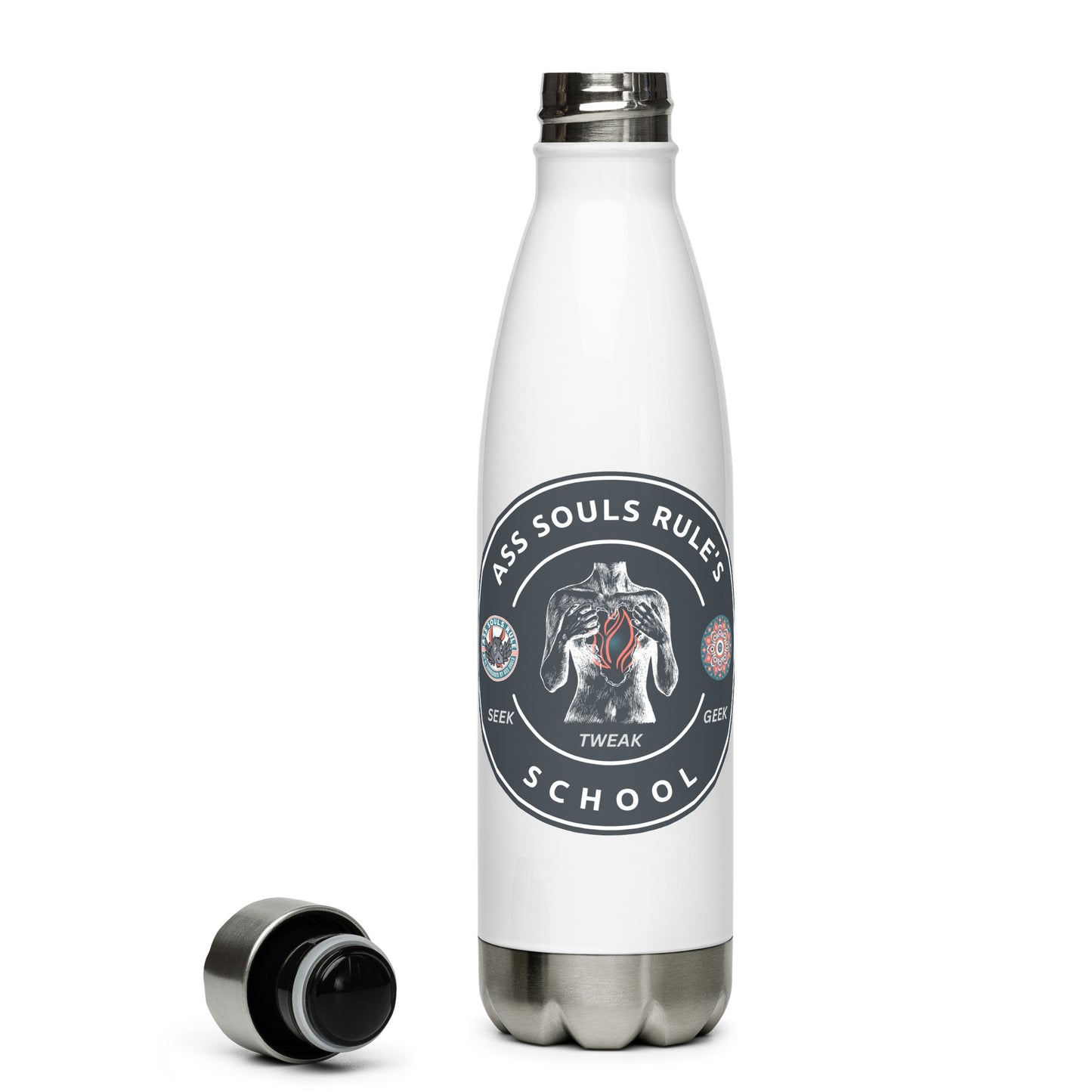 Ass Souls Rule's School stainless steel water bottle