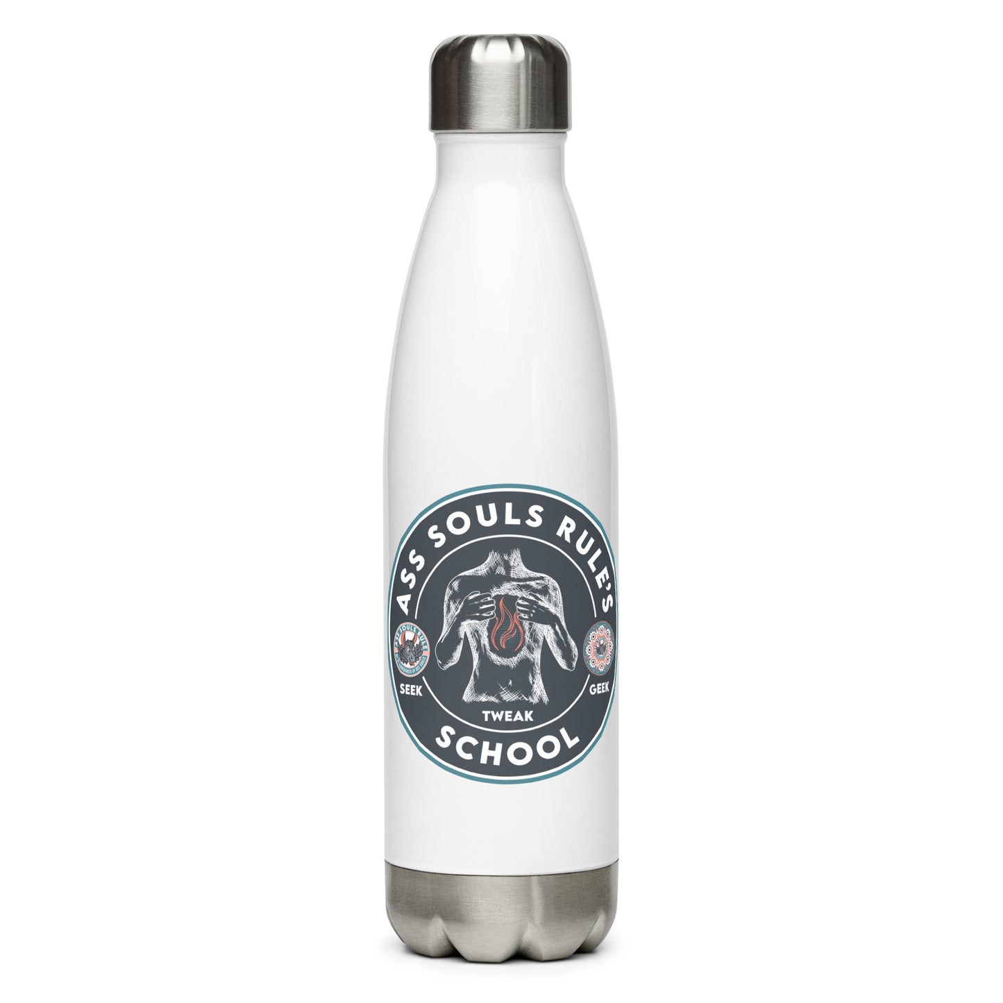 Ass Souls Rule's School stainless steel water bottle