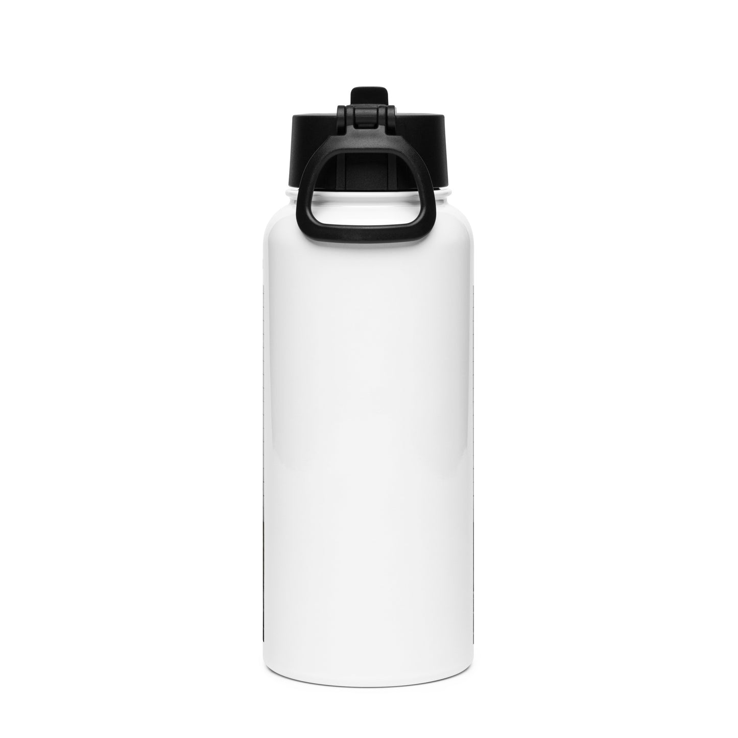 SuperCool MisRule stainless steel water bottle with a straw lid