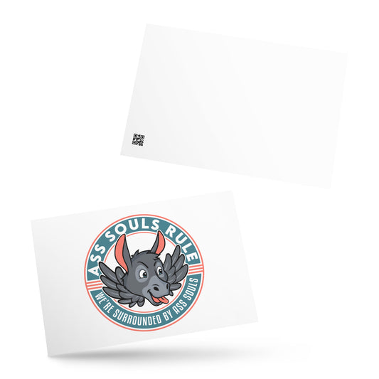 Logo of ASR standard postcard - white