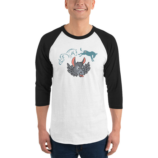 Nice Ass, Bad Ass, & Ass Soul 3/4 sleeve raglan shirt