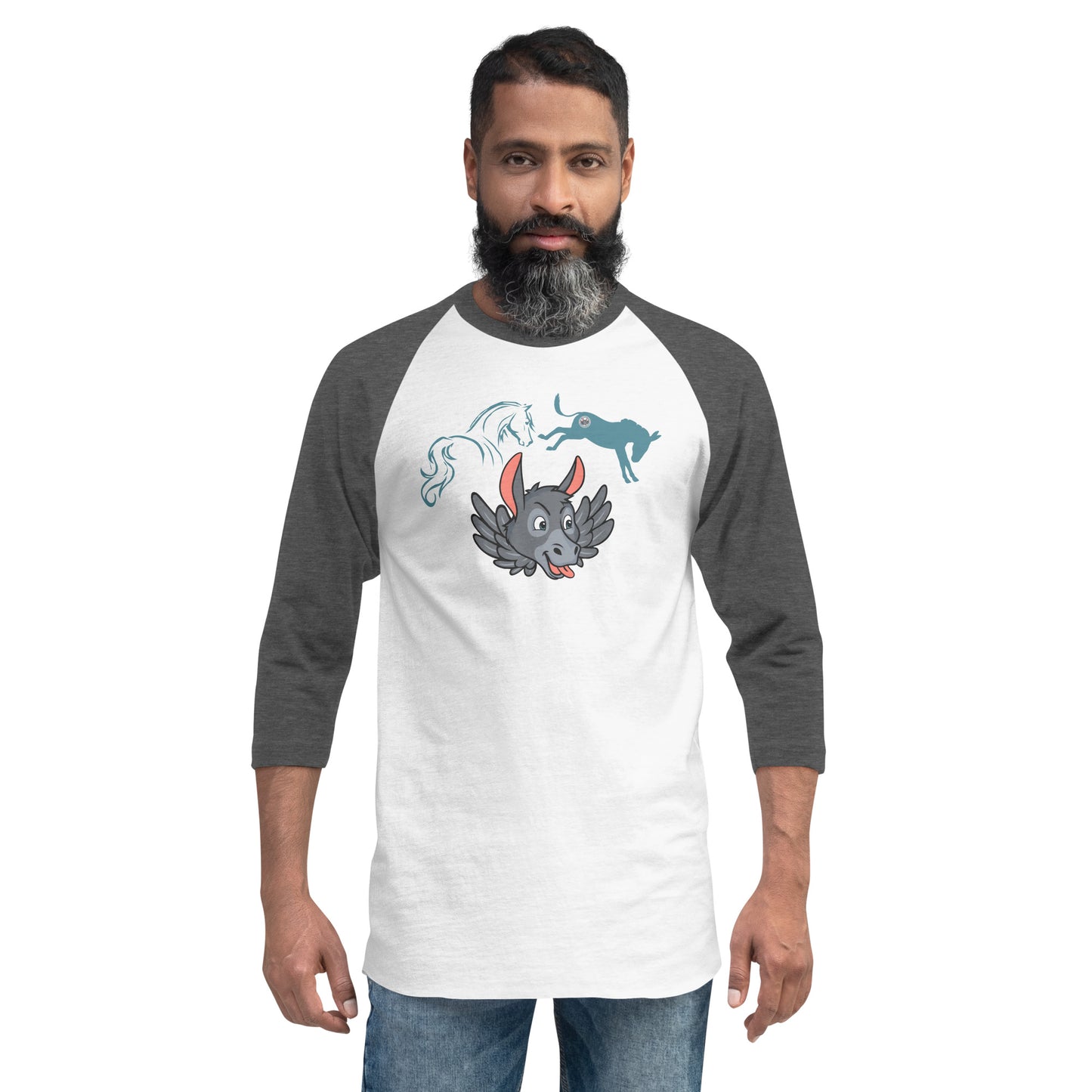 Nice Ass, Bad Ass, & Ass Soul 3/4 sleeve raglan shirt