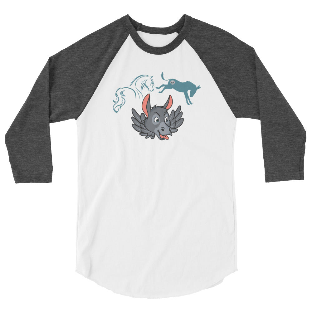 Nice Ass, Bad Ass, & Ass Soul 3/4 sleeve raglan shirt