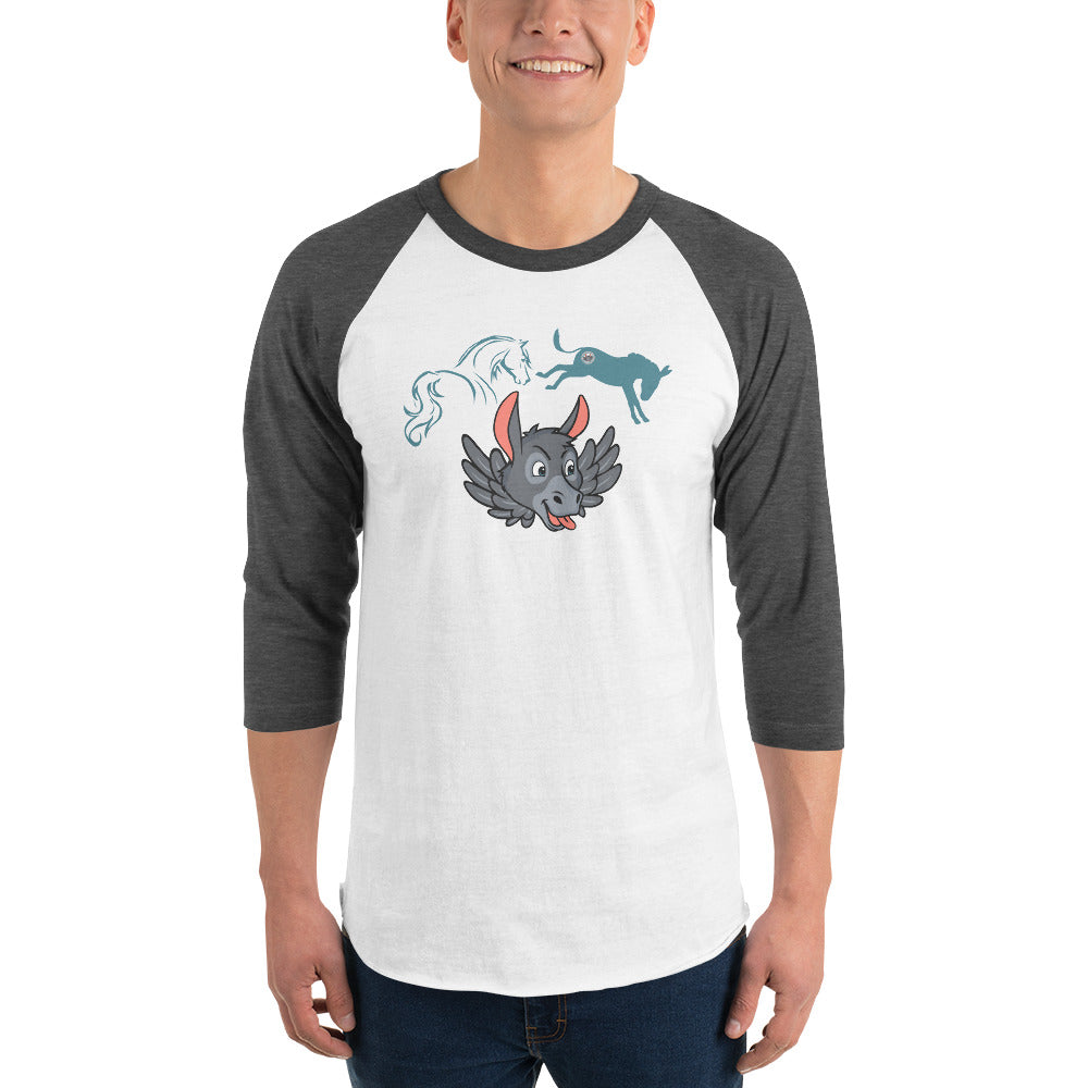 Nice Ass, Bad Ass, & Ass Soul 3/4 sleeve raglan shirt