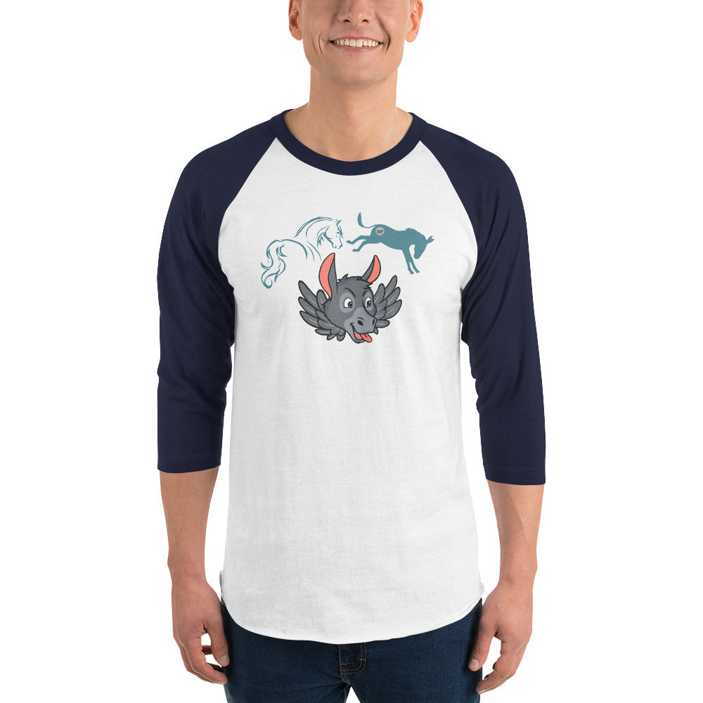 Nice Ass, Bad Ass, & Ass Soul 3/4 sleeve raglan shirt