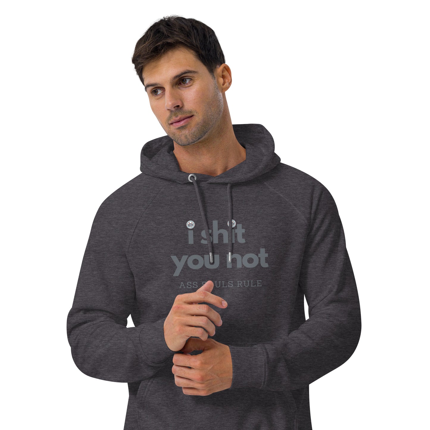 I Shit You Not unisex eco raglan hoodie