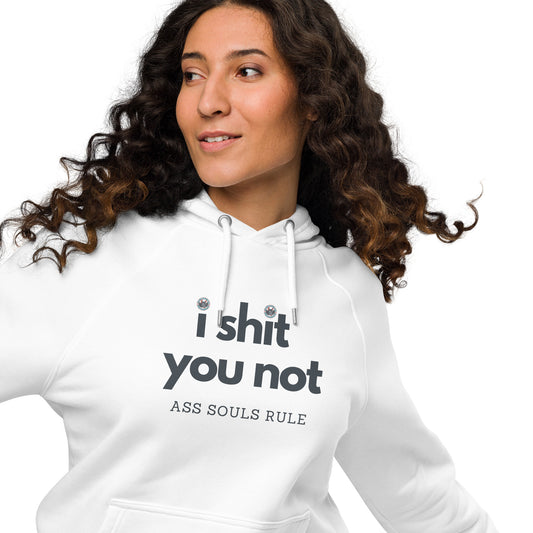 I Shit You Not unisex eco raglan hoodie