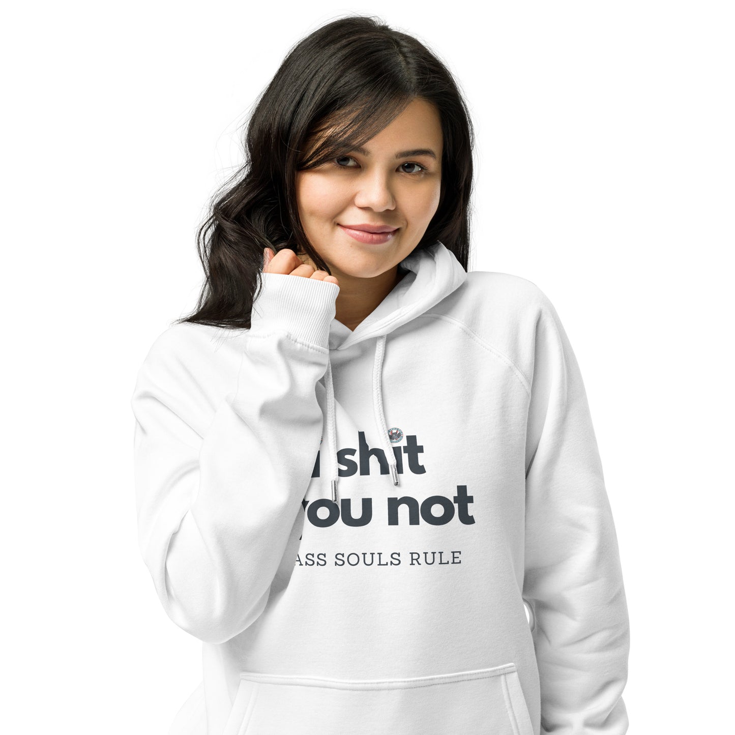 I Shit You Not unisex eco raglan hoodie