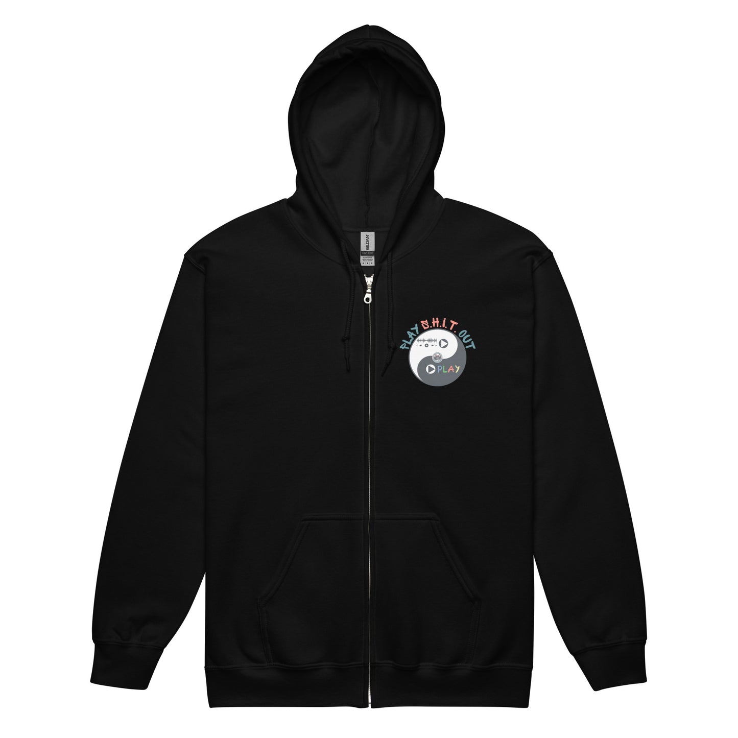 play S.H.I.T. out unisex heavy blend zip hoodie