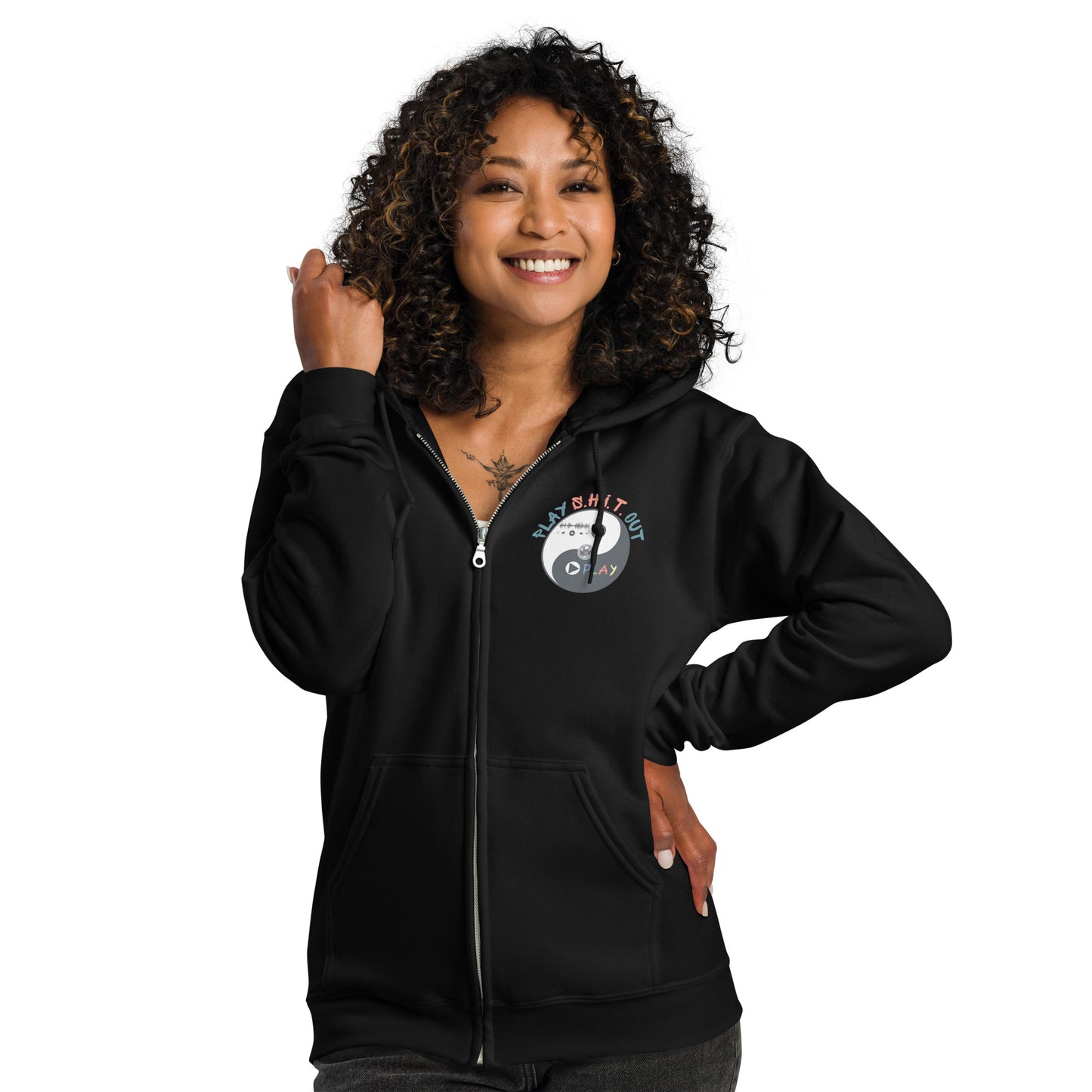 play S.H.I.T. out unisex heavy blend zip hoodie